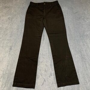 Volcom Vmonty Pants Youth Boys 27/14 Black Cotton Canvas Straight Leg Low Rise